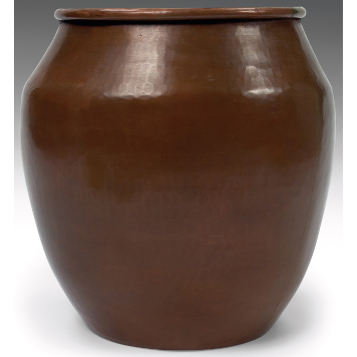 Dirk van Erp vase rolled rim recent patina signed 7