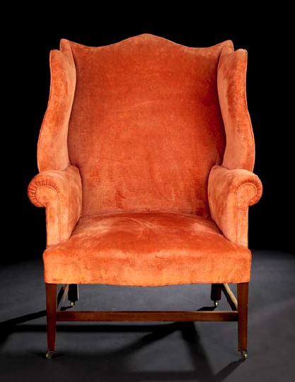 American Federal Mahogany Wing Chair in the Hepplewhite taste ca