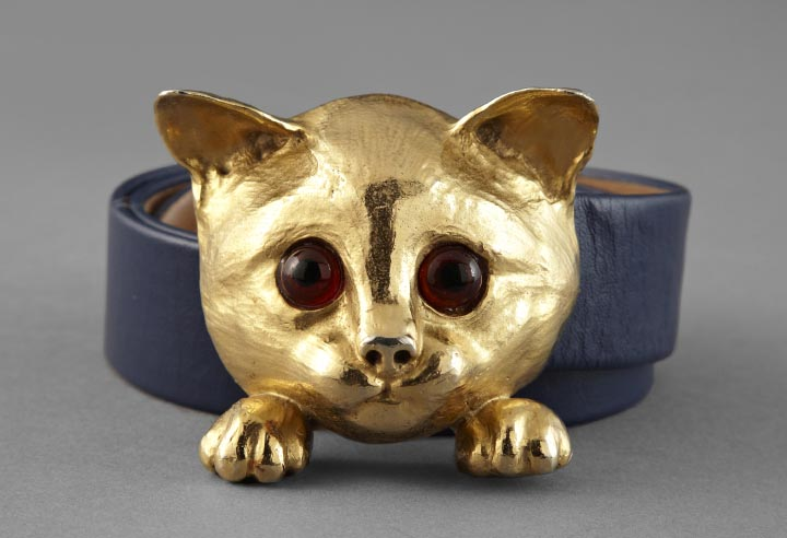 Christopher Ross Blue Leather Lady s Belt 1976 with a