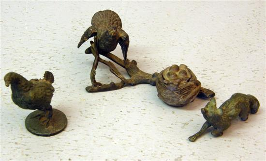 Austrian cold painted novelty inkwell in the form of a