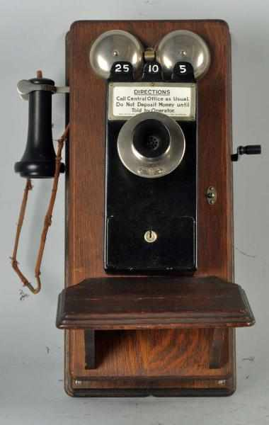Western Electric 317P Plain Front Telephone Circa 1910 Oak With