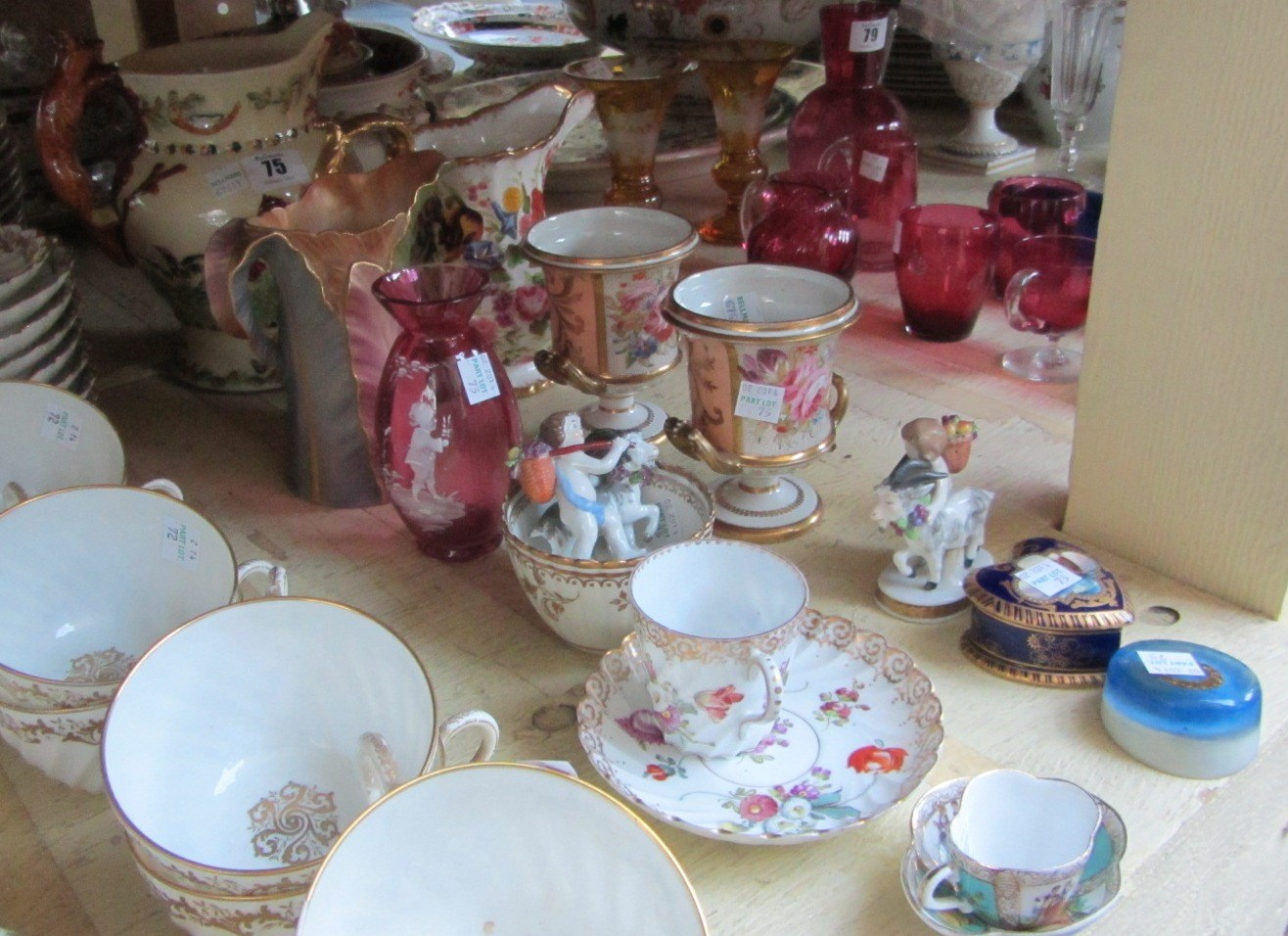 A quantity of ceramics including a Crown Devon fieldings musical