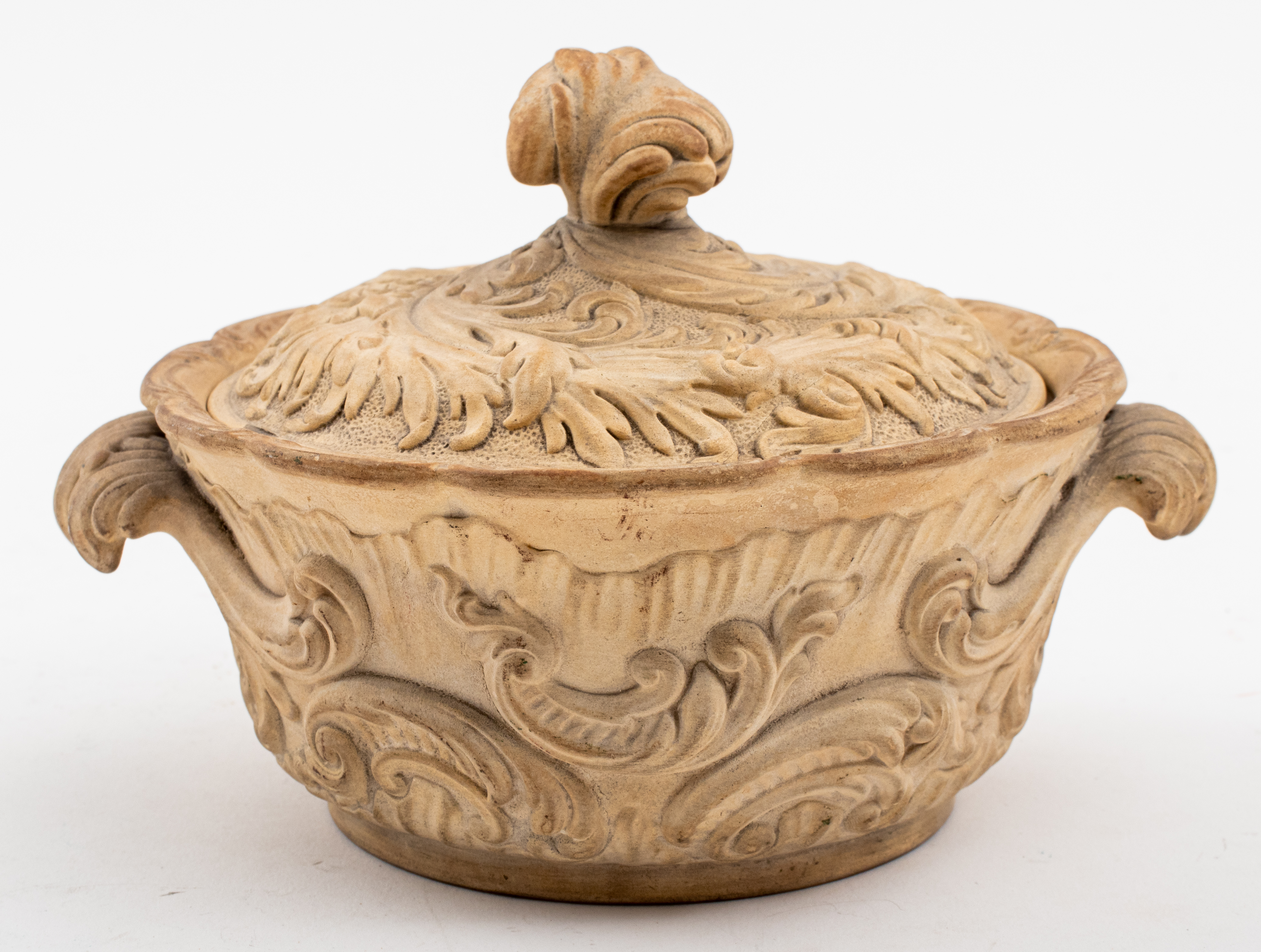 ROCOCO ROCAILLE STYLE TERRACOTTA LIDDED VESSEL Continental Rococo Rocaille style
