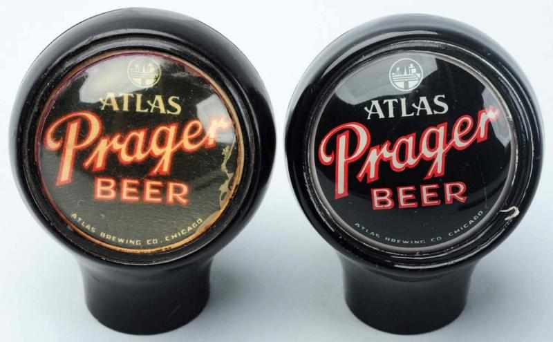Lot of 2 Atlas Prager Beer Tap Knobs Includes one
