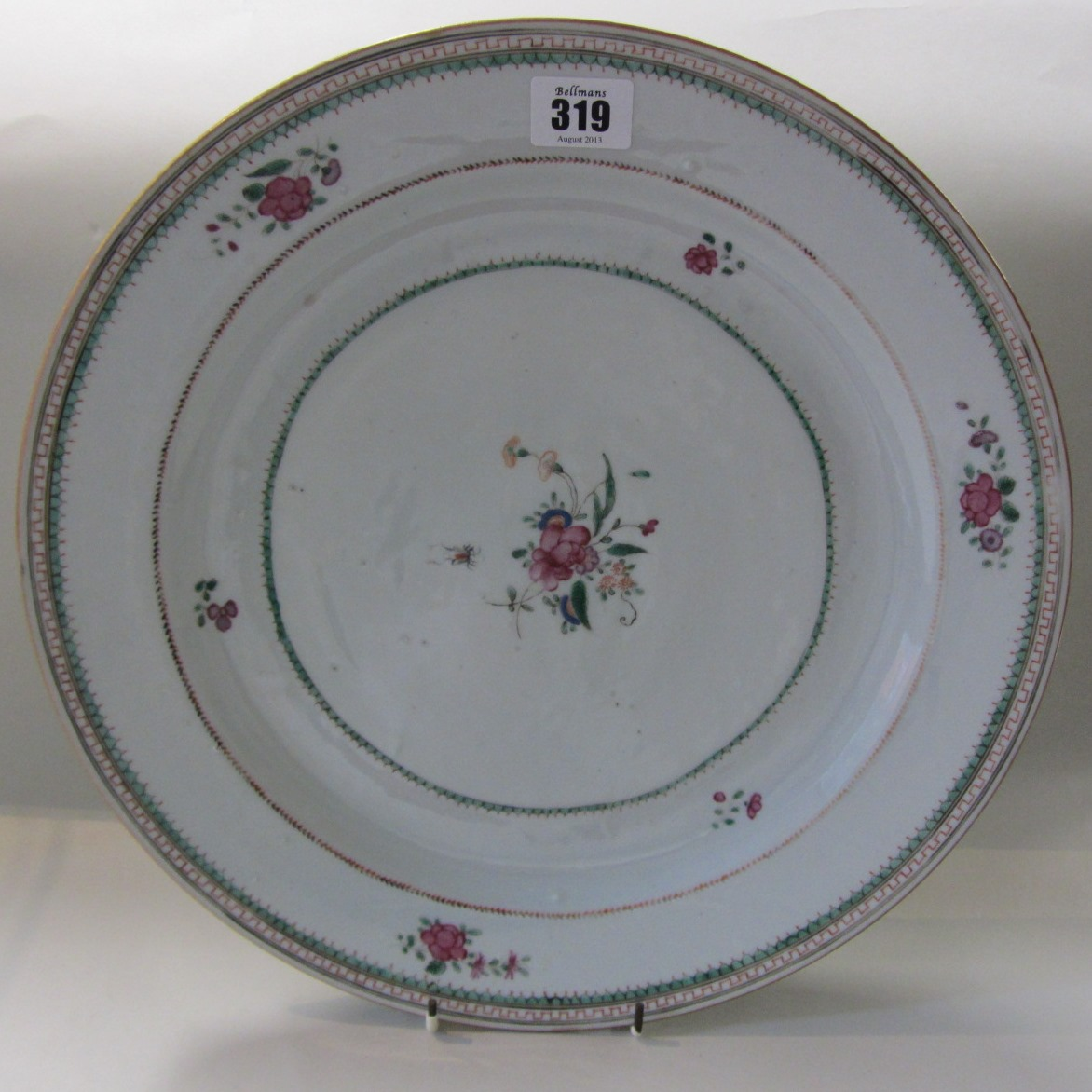 A Chinese famille rose charger late 18th century decorated with