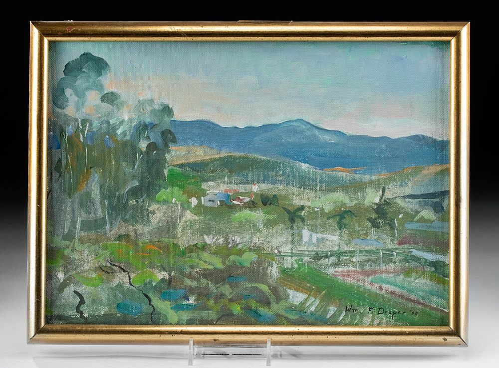 Signed W Draper Mexican Landscape 1988 William Franklin Draper American