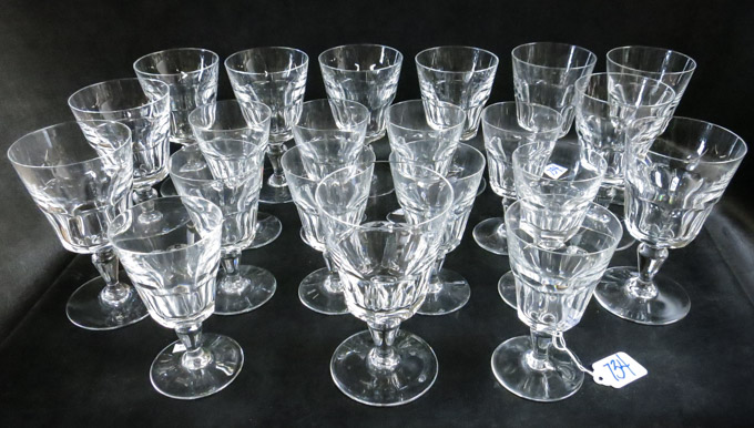 BACCARAT BRETAGNE CUT CRYSTAL STEMWARE SET twenty one pieces comprised