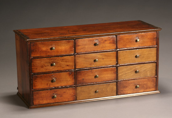 Victorian Beechwood Spice Chest Last Half 19th Century Brasses replaced