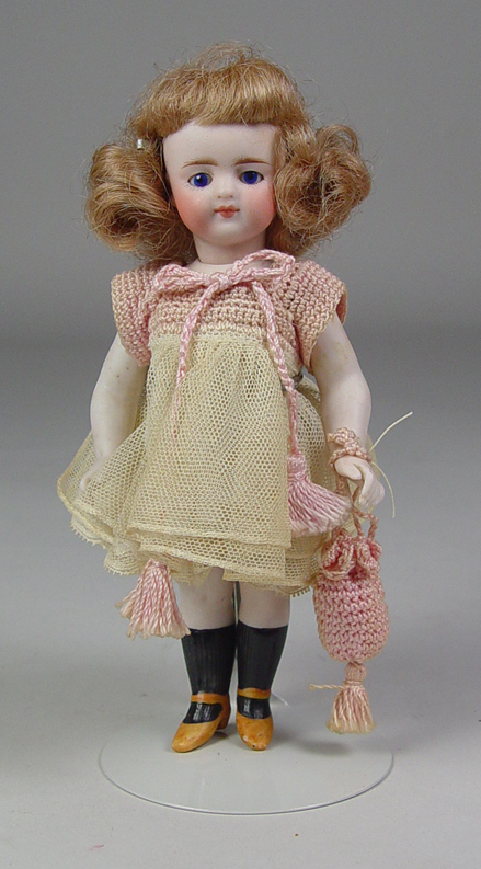 Simon Halbig 905 German All Bisque Girl Blue glass eyes