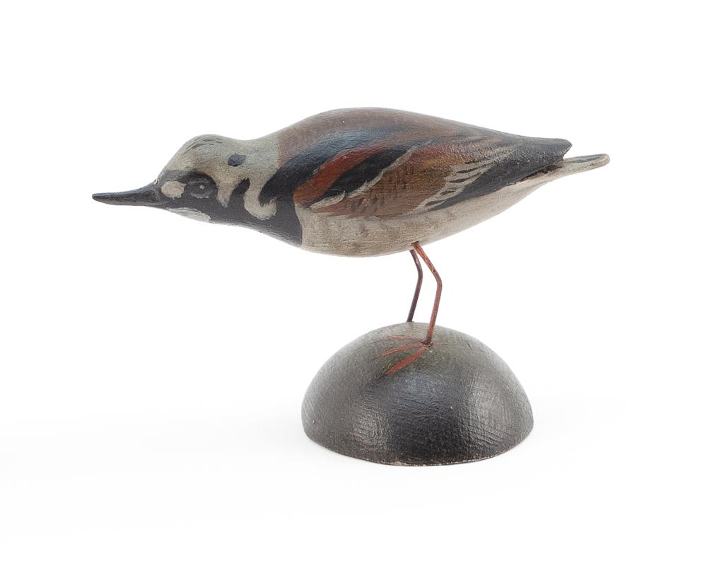 A ELMER CROWELL MINIATURE RUDDY TURNSTONE EAST HARWICH MASSACHUSETTS CIRCA