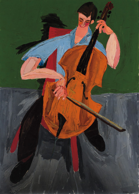 HERBERT KATZMAN American 1923 2004 Andy Martin Playing the Cello