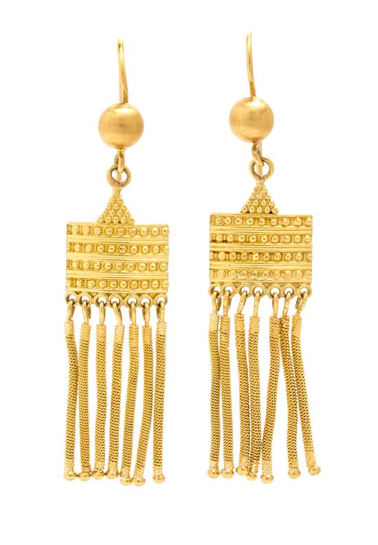 Sale 433 Lot 406 A Pair of 18 Karat Yellow