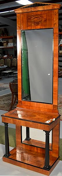 Beidermeier Console and Mirror Beidermeier two part console and mirror