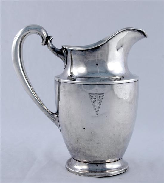 Wallace sterling beverage pitcher Classical form with C scroll handle