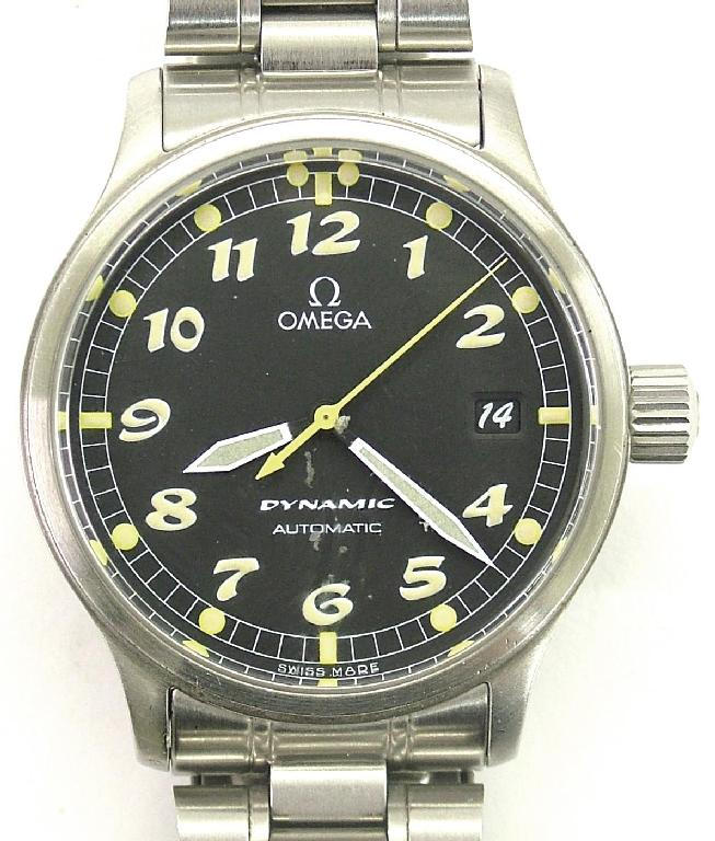 Omega Dynamic automatic stainless steel gentleman s wristwatch the black