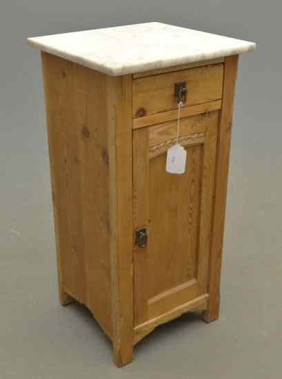 Pine marble top side table Top 15 1 4 x