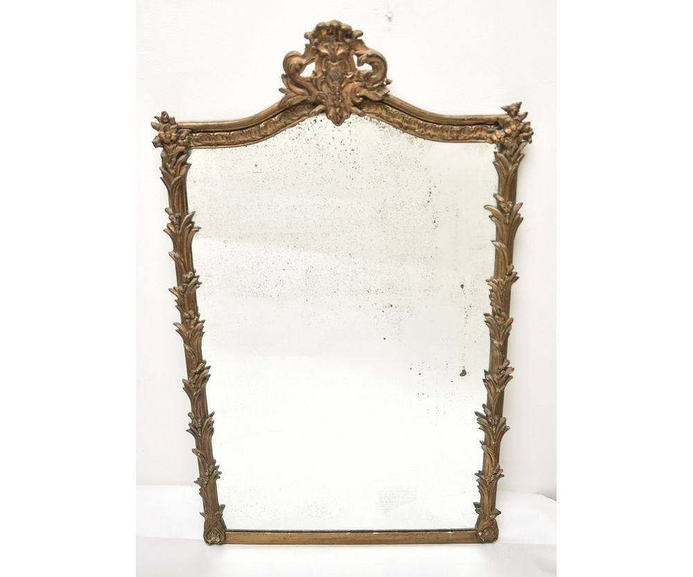 Gilt Plaster Framed Mirror Gilt plaster framed mirror circa 1920