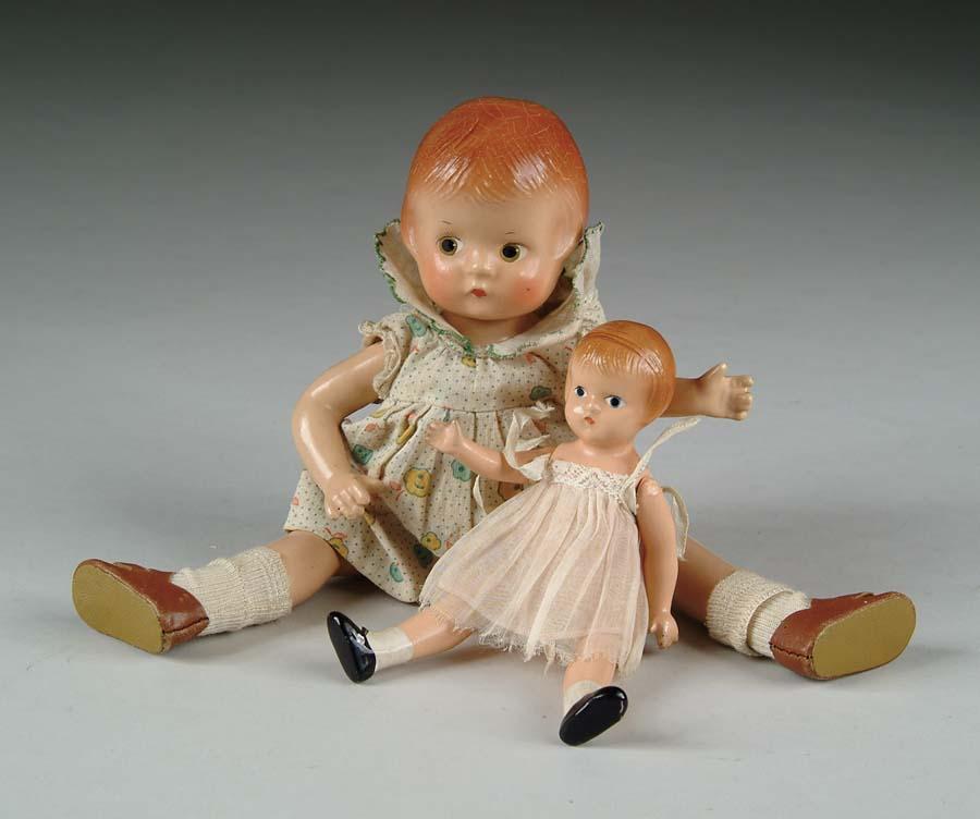 PAIR OF EFFANBEE PATSY DOLLS The larger being in all