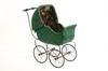 DOLL PRAM Circa 1900 10 woven wicker doll pram cloth