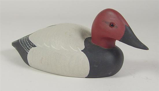 Canvas Back Duck Decoy by William Keim Signed 776 6475