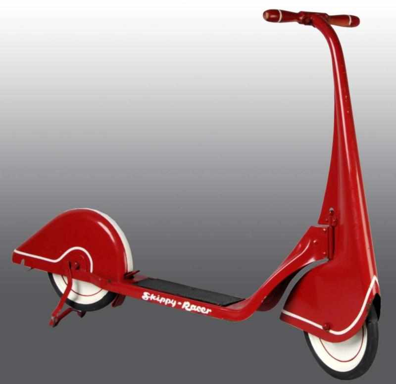 Pressed Steel Skippy Racer Scooter Toy Description American 1920s Painted