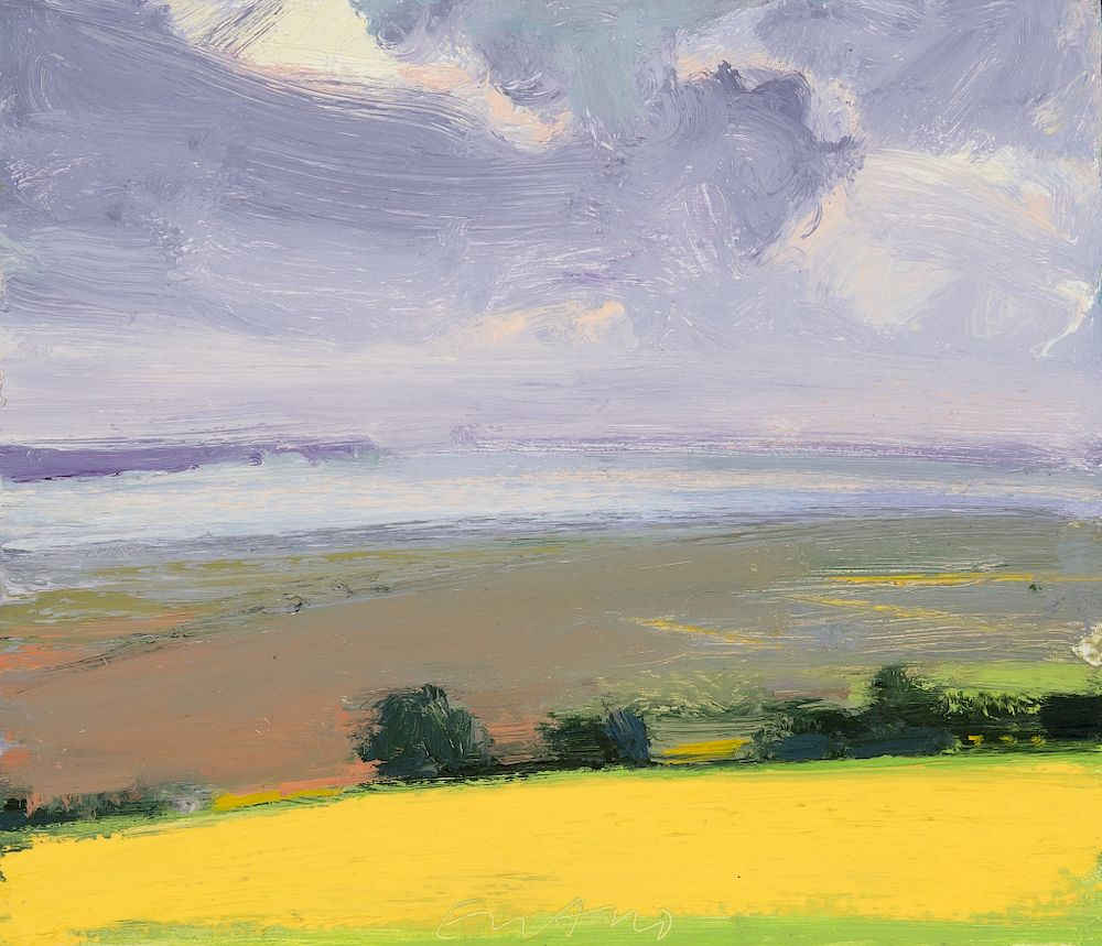 Eric Aho Untitled Yellow Ground with Clouds ERIC AHO b