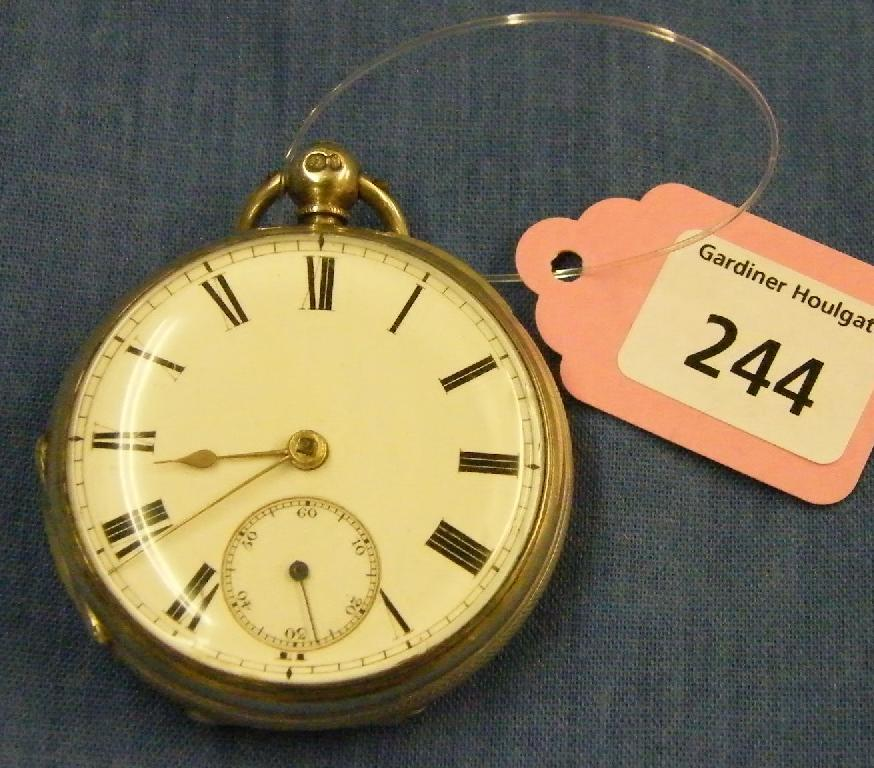 19th century English silver fusee lever pocket watch hallmarked London