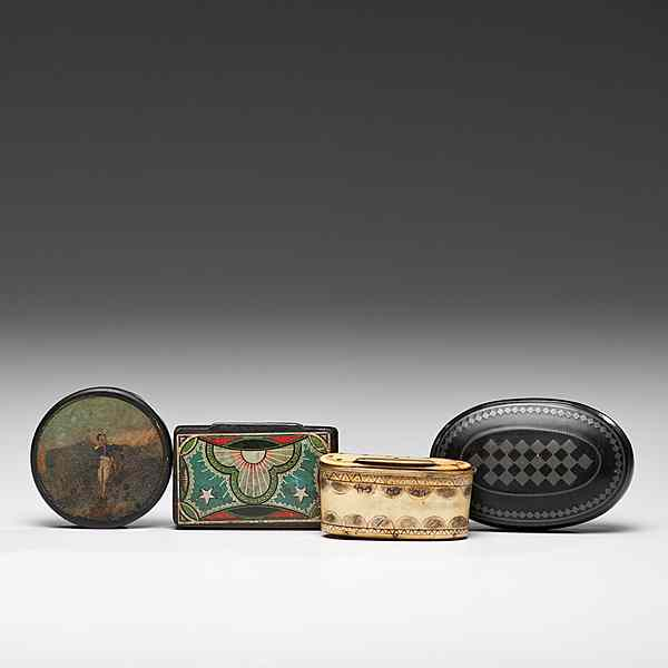American English and French Snuff Boxes An English or French