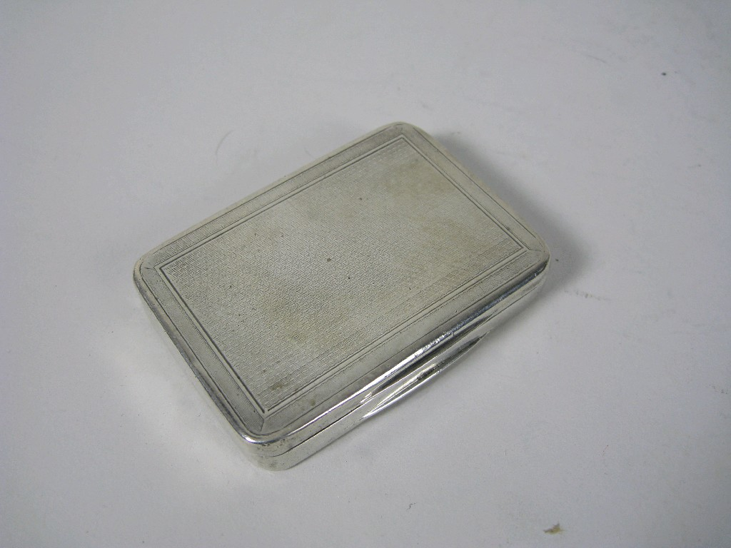 A George V oblong Snuff Box with engine turning London