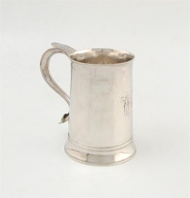 A George III silver mug maker s mark worn London