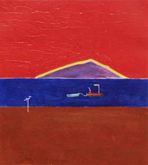 Craigie Aitchison 1926 2009 Holy Island etching with aquatint and