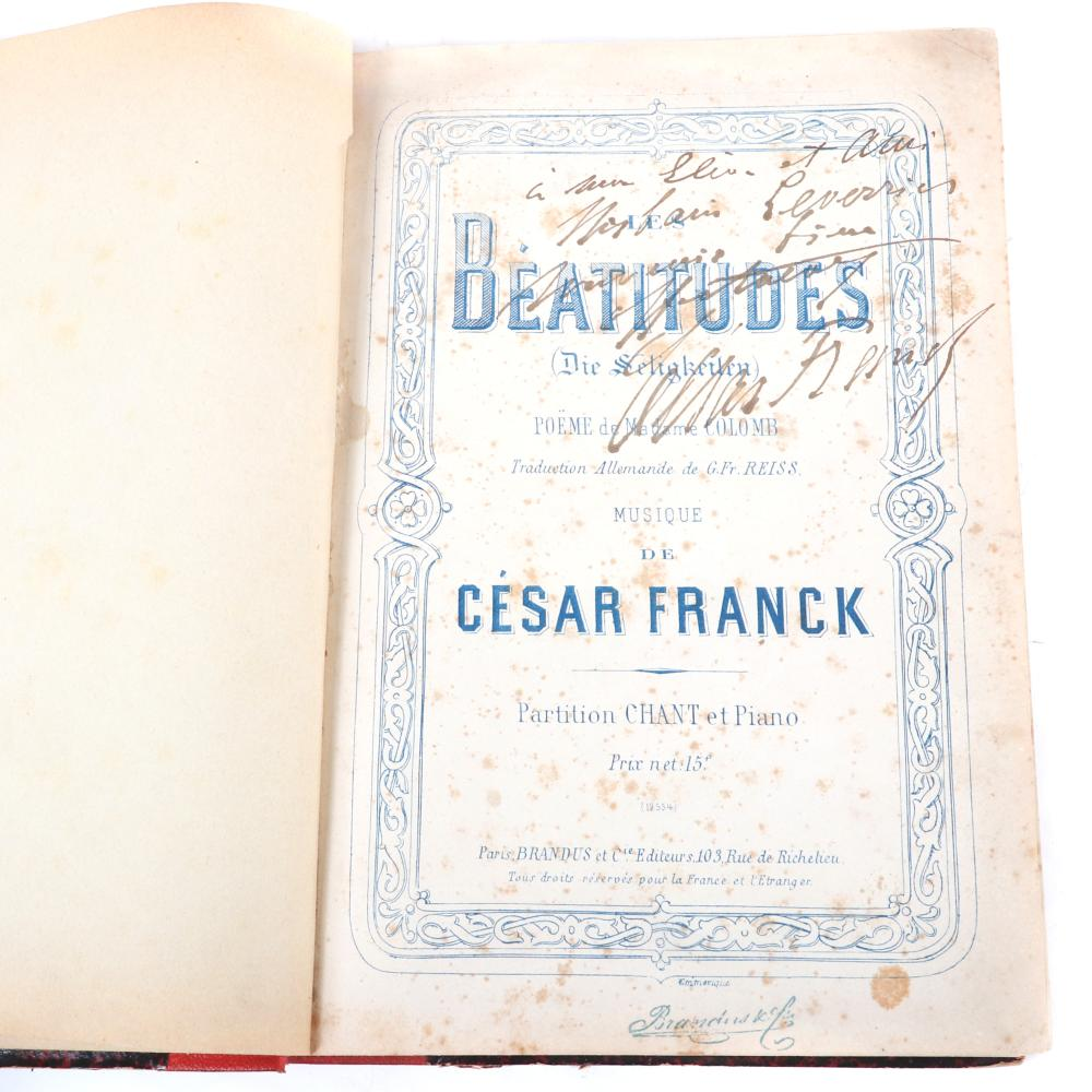 SIGNED BY AUTHOR BEATITUDES DIE SELIGKEITEN POEM DE MADAME COLOMB