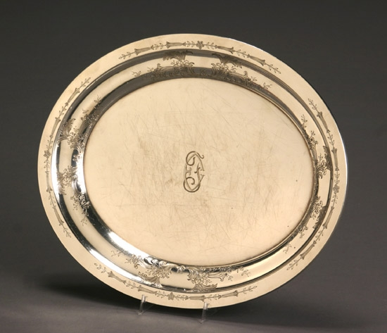 Whiting Mfg Co Sterling Oval Tray New York Dated 1914