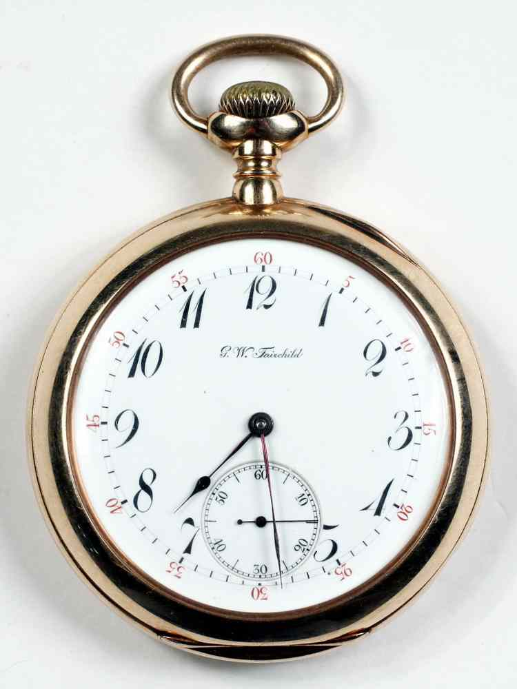 GENT S POCKET WATCH Heavy 14K rose gold open face