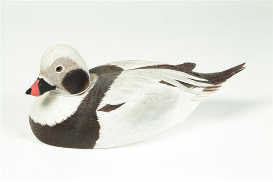 DUCK CARVING American late 20th century wood Old squaw drake