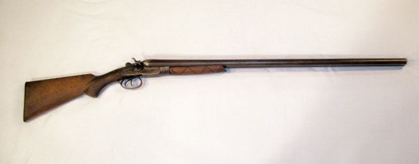 T Parker Outside Hammer Double Barrel Shotgun 32 Damascus steel