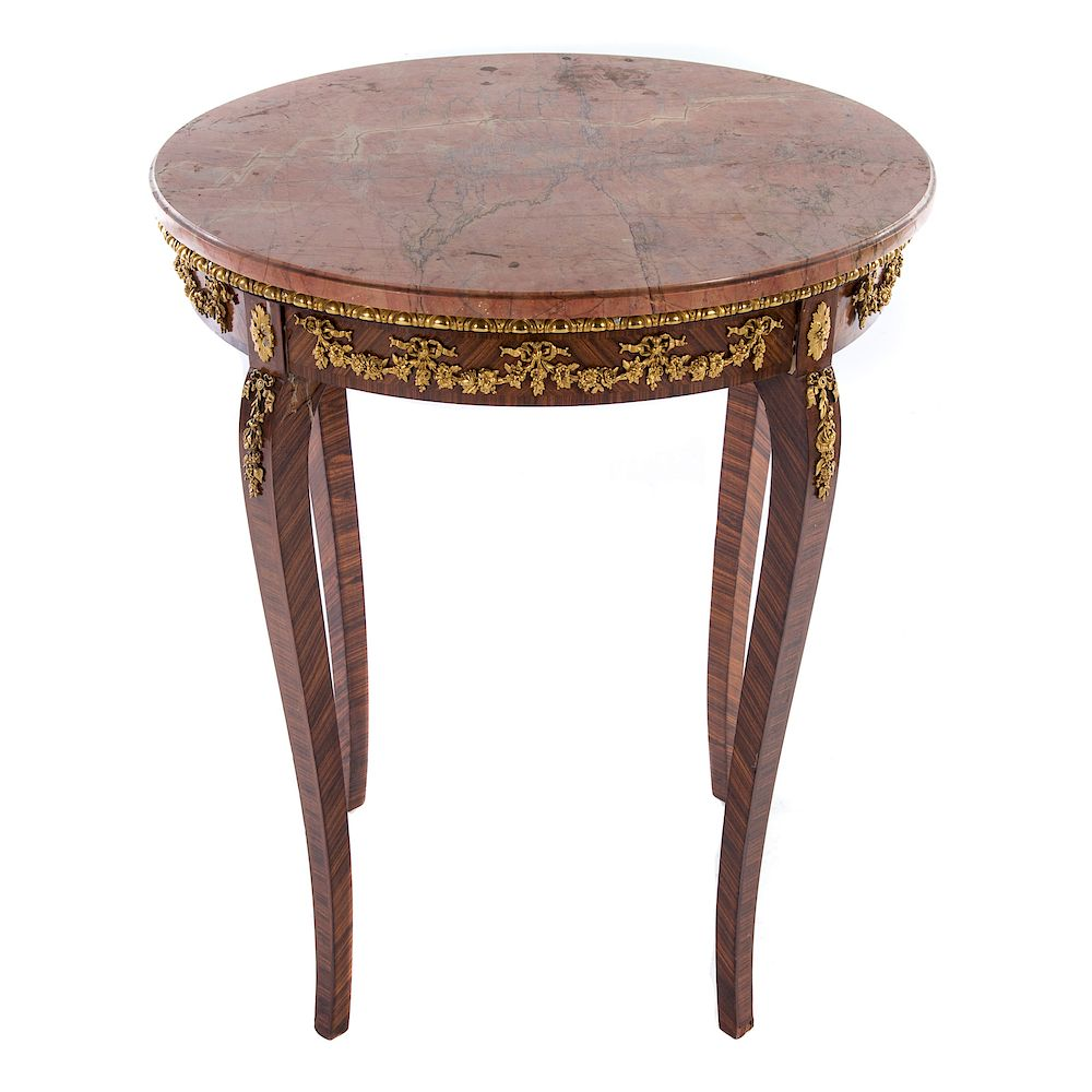 Louis XV style dore bronze mounted gueridon late 19th early