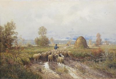 Felix Saturnin Brissot de Warville French 1818 1892 Shepherd and