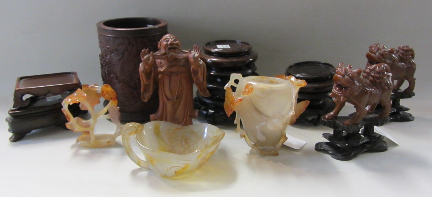 A group of Chinese works of art 20th century comprising