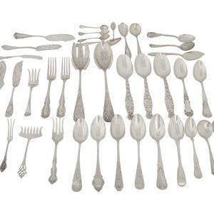 An Assorted Group of American Silver Flatware Various Makers 20th