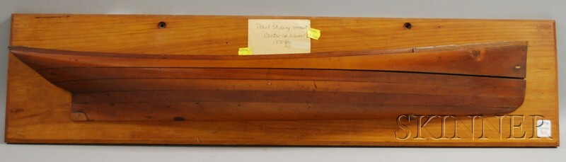 Stack Laminated Wood Schooner Half hull Model Plaque overall 8