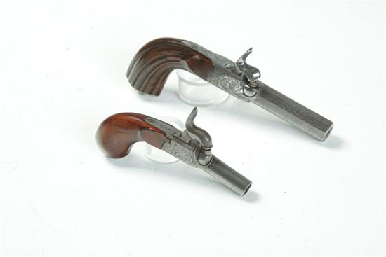 TWO PERCUSSION PISTOLS Continental 1st half 19th century Single shots
