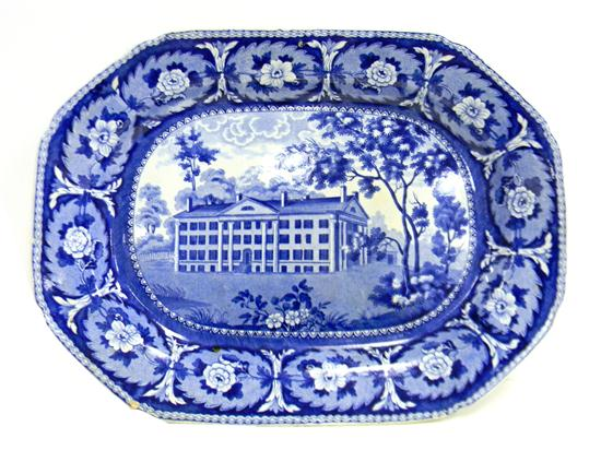 Early 19th C English Staffordshire platter J W Ridgeway Beauties