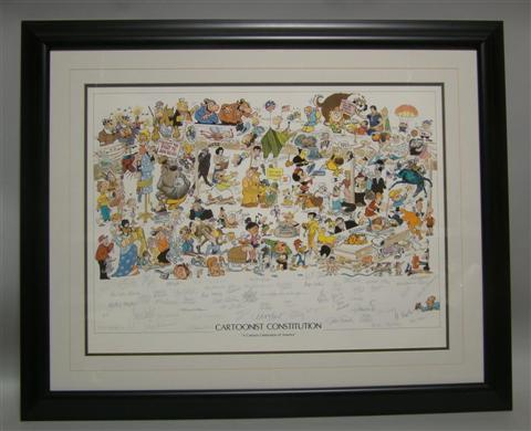 LIMITED EDITION CARTOON LITHOGRAPH By Paul Burke depicting cartoon characters