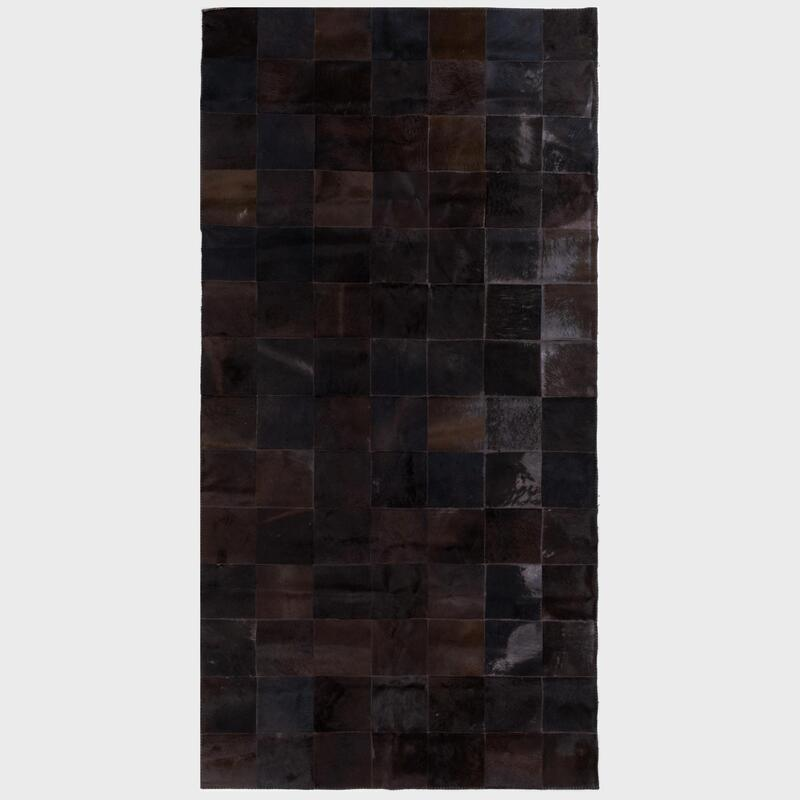 Contemporary Patched Calf Skin Rug 12 ft 6 1 2