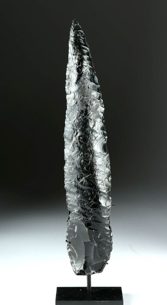Large Choice Colima Obsidian Spear Blade Originally Listed At 800
