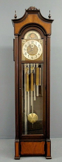 Winterhalder Hofmaier mahogany cased chime clock c 1925 with a