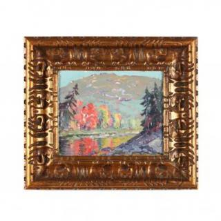 Dorothy Emmons 1891 oil on canvas board unsigned inscribed on