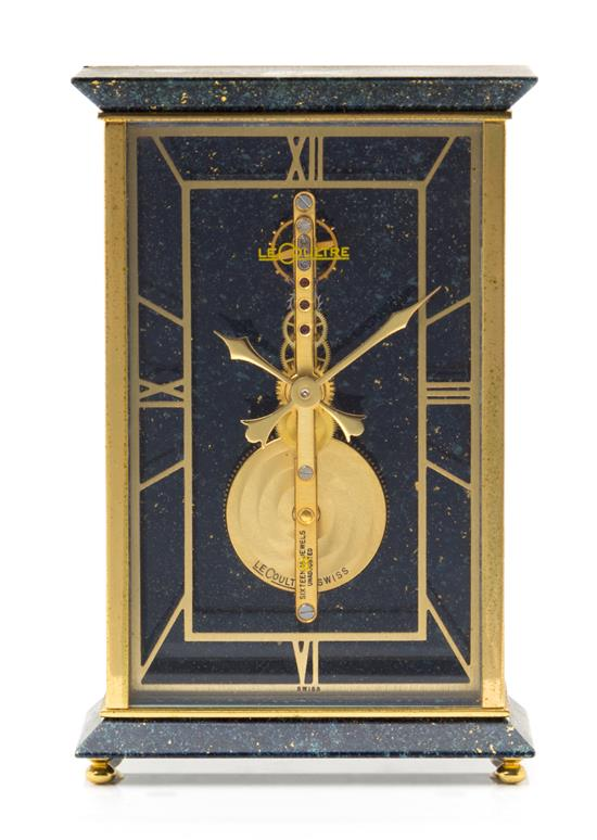 Sale 493 Lot 398 A Jaeger LeCoultre Brass Desk Clock
