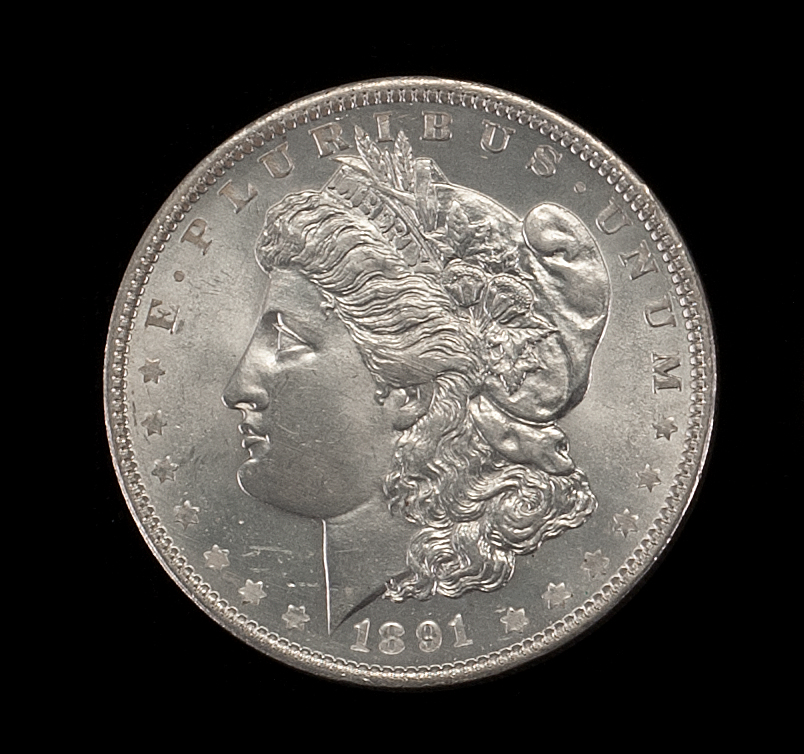 1891 O U S MORGAN SILVER DOLLAR